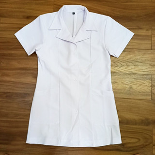 Áo Blouse Trắng Dược Sĩ Nam Nữ CAO CẤP, y tá Cao Cấp - Áo spa cao cấp dáng lỡ