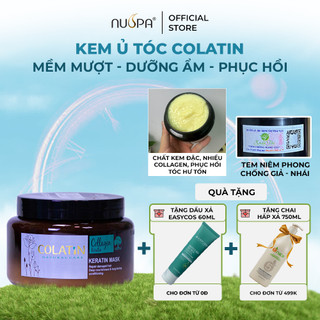 Kem ủ hấp tóc phục hồi dưỡng tóc hư tổn tại nhà Collagen COLATIN Natural Care Collagen Mask 500ml