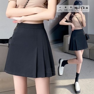 Chân Váy Xếp Ly Ngắn QIIEN , Chân Váy Chữ A Cách Điệu Dáng Ngắn Công Sở , Lên Form Xinh CV003