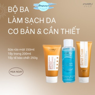 JAMIZU - Combo làm sạch da cơ bản và cần thiết - sạch nhờn - hết mụn bảo vệ da toàn diện Jamizu