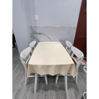 Khăn trải bàn tiệc, bàn ăn gia đình gấm không họa tiết