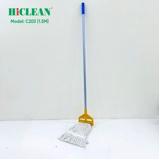 Cây lau nhà, cây lau sàn xe đẩy vắt nước HiClean C203, cây lau cao 1.5m