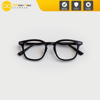 Gọng kính cận nam nữ mắt vuông màu đen MINH ANH chất liệu nhựa lõi kim loại thời trang, cá tính - KBT98301-C1