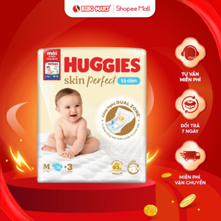 Bỉm Tã Dán Huggies Skin Perfect Mềm Mại Êm Ái Thoáng Khí Thấm Hút Nhanh Size M76 Cho Bé - Bibomart