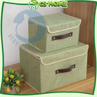 Hộp đựng quần áo có nắp (1-2) túi đựng đồ đa năng bằng vải không dệt dễ xếp gọn cất chứa đồ đạc đồ lót gọn gàng Cshome