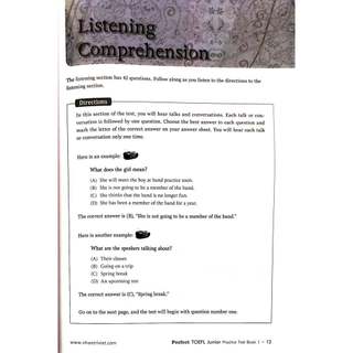 Sách - Perfect TOEFL Junior Practice Test Book 1 - NTV