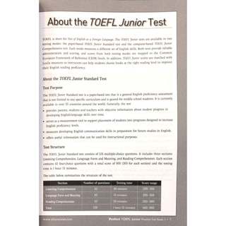 Sách - Perfect TOEFL Junior Practice Test Book 1 - NTV