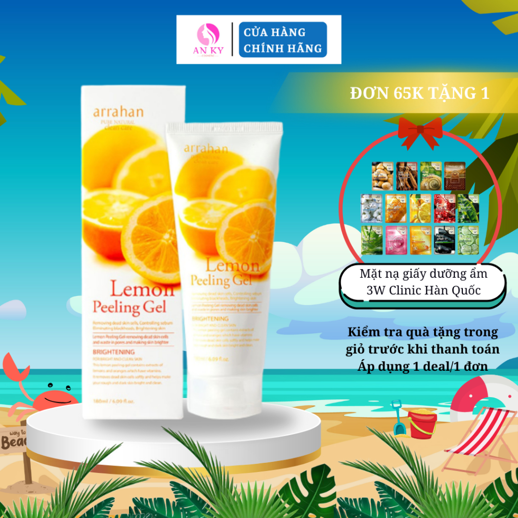 Tẩy Da Chết Arrahan Lemon Peeling Gel 180ml Hàn Quốc