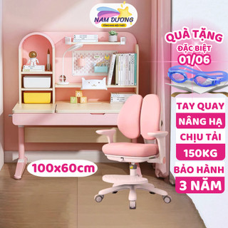 Bàn học cho bé Nam Dương C4500 Giá sách tiện lợi Mặt bàn nâng hạ linh hoạt Chất liệu toàn cho bé