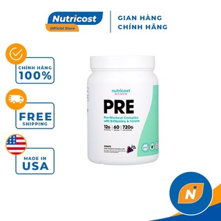 NUTRICOST PRE WORKOUT FOR WOMEN POWDER Hỗ Trợ Giảm M ỡ, Phục Hồi Cơ cho Phục Nữ