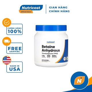 NUTRICOST BETAINE ANHYDROUS Tăng Sức Bền, Cải Thiện Hiệu Suất Tập Luyện