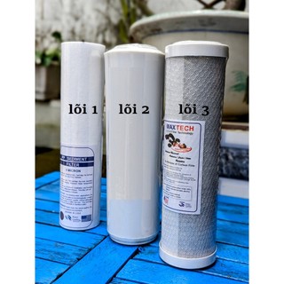 Bộ sản phẩm 3 lõi lọc 10inch dùng cho máy Yamato,karofi,kangaro