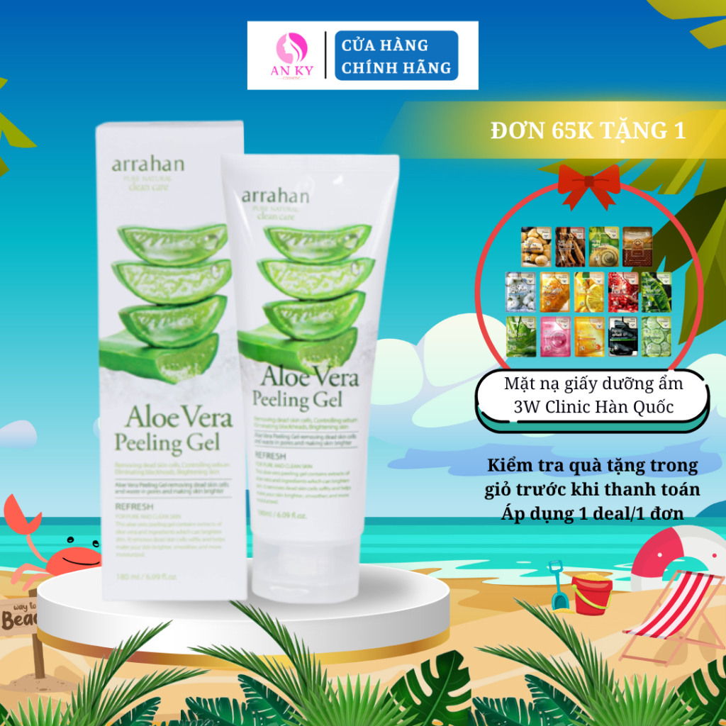 Tẩy Da Chết Arrahan Aloe Vera Peeling Gel 180ml Hàn Quốc