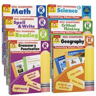[BẢN NHẬP KHẨU] Skill Sharpeners (Level Pre K - K - 1 - 2) - 8 Books/ Level