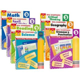 [BẢN NHẬP KHẨU] Skill Sharpeners (Level Pre K - K - 1 - 2) - 8 Books/ Level