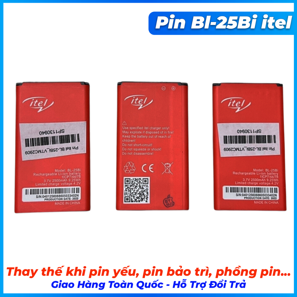 Pin Bl-25Bi itel pin mới chất lượng