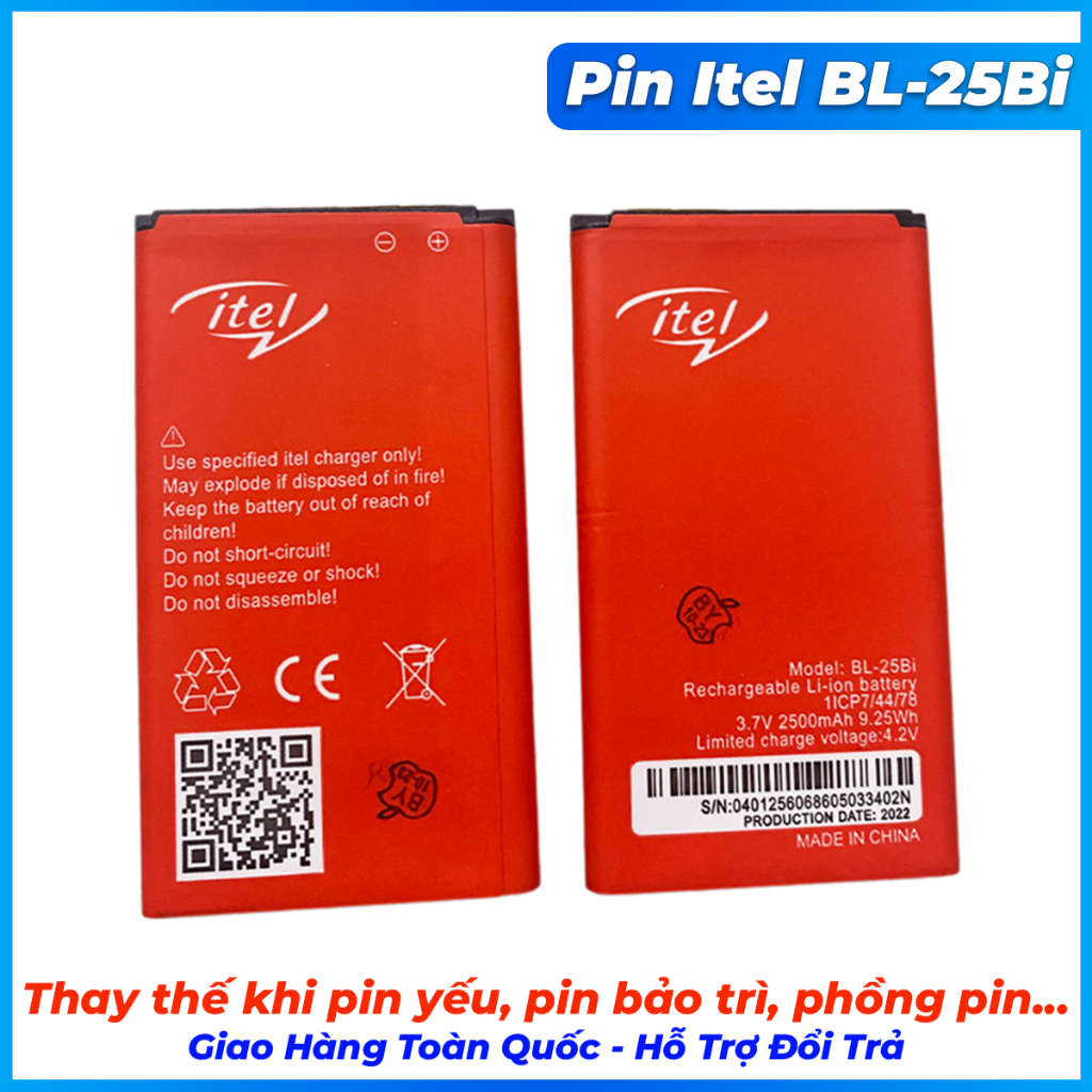 Pin Itel BL-25Bi pin mới chuẩn
