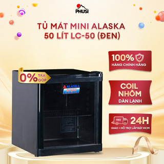 [ LC50(B)] - [MIỄN PHÍ GIAO LẮP] - Tủ mát mini Alaska 50 lít LC-50 (Đen)