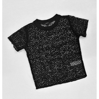 Áo crop top lưới 🦊🦊🦊vải lưới đen