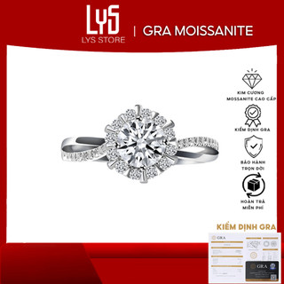 Nhẫn kim cương Moissanite 6 Ly Solitaire Pavéproposal lover DR018 - Kiểm định GRA