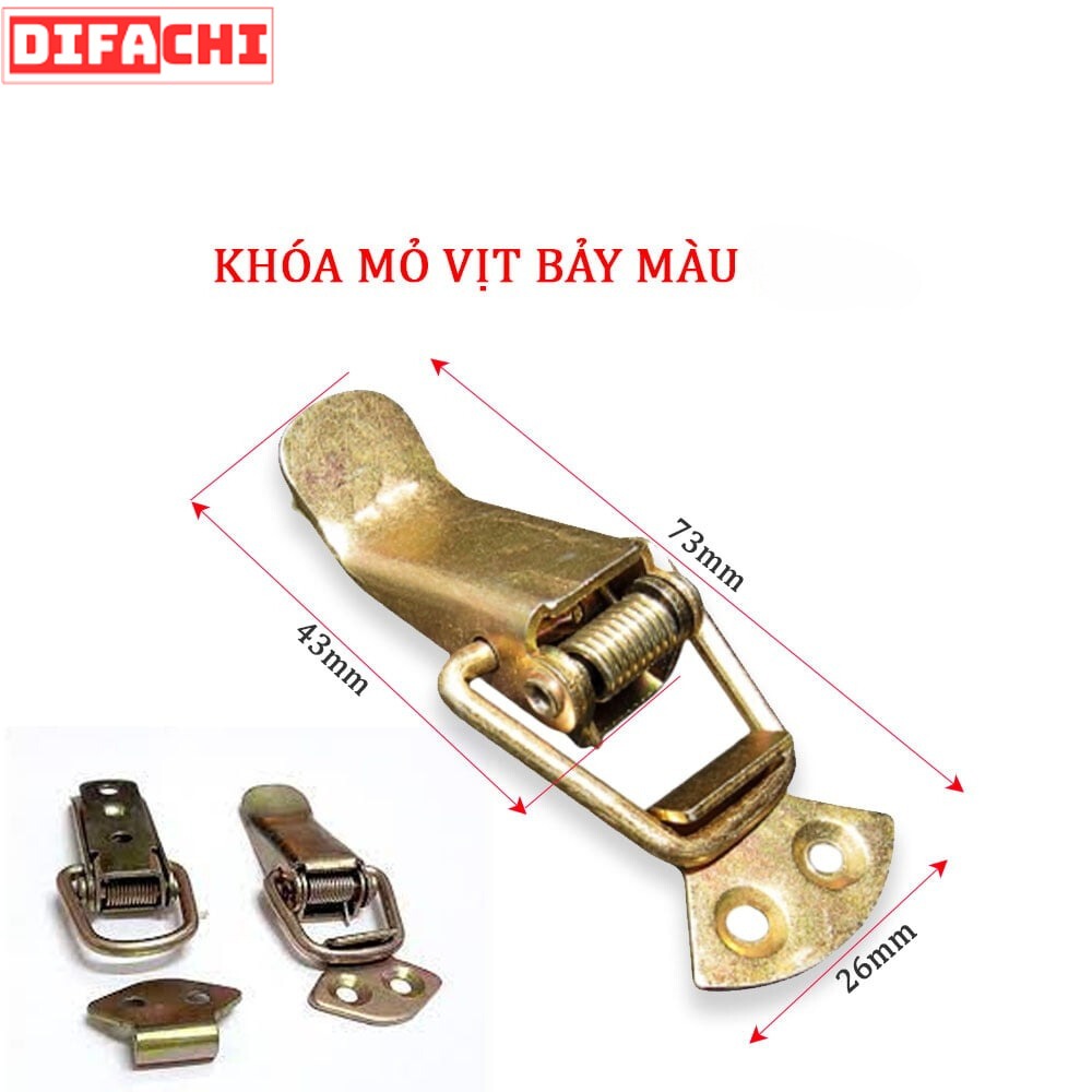 Khóa gài sắt dạng mỏ vịt/ Khóa thùng gỗ,