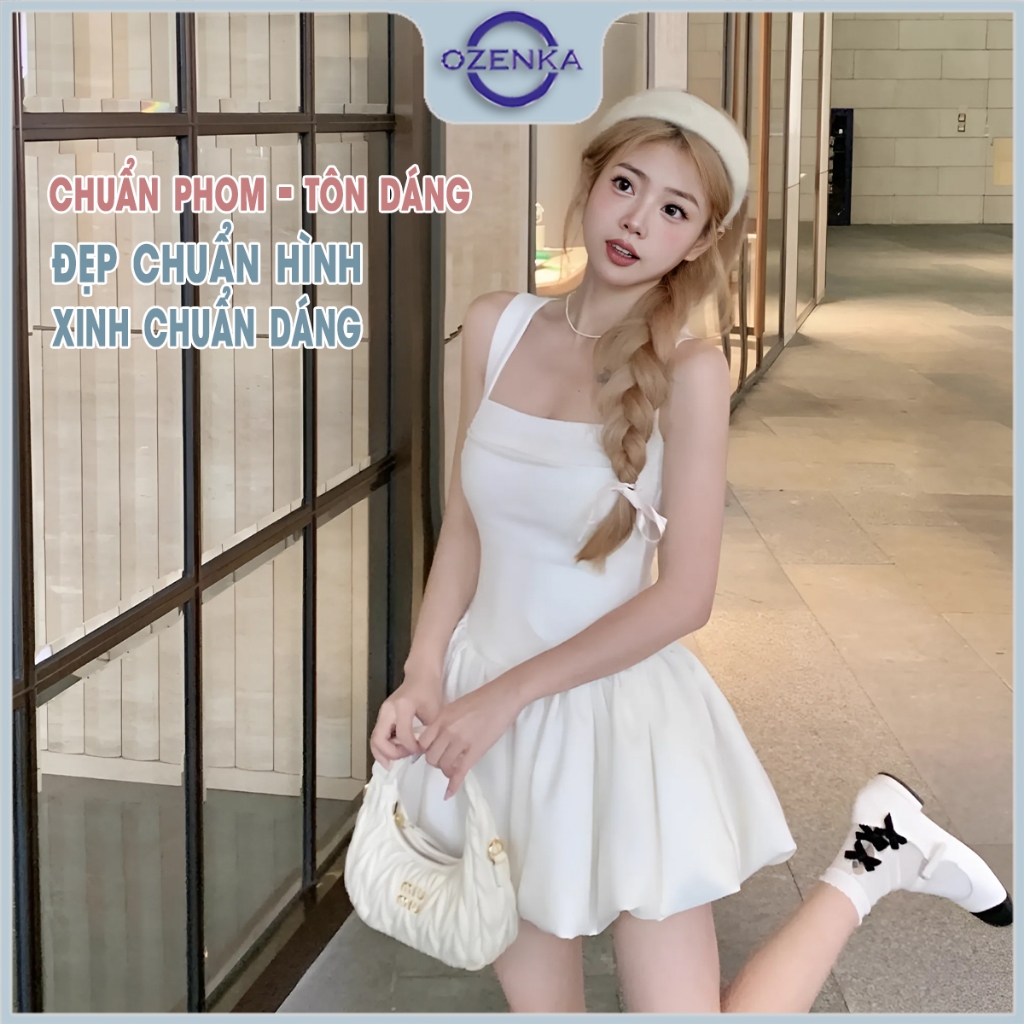 Váy bồng xòe dáng bí sang chảnh gợi cảm ozenka , đầm body ngắn kiểu hàn quốc sexy mặc đi chơi đi biển | BigBuy360 - bigbuy360.vn