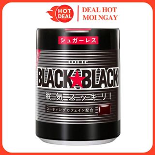 Kẹo Singum Lotte Black Không Đường Nội Địa Nhật Bản Hộp 140G - Kẹo Cao Su Không Đường Black & Black