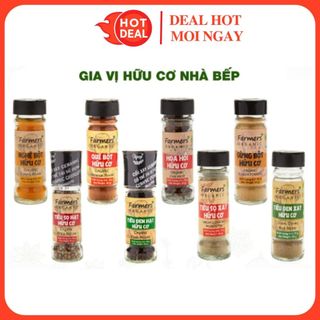 Gia Vị Hữu Cơ Farmer's VIPEP Hoa Hồi, Bột Quế, Bột Nghệ, Tiêu Sọ Đen Xay Hữu Cơ 100% Nguyên Chất