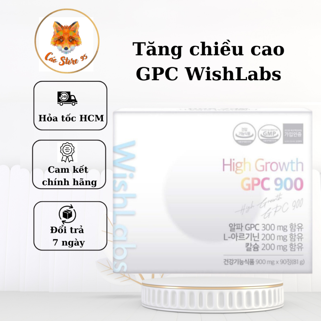 (Mẫu Mới)Viên Uống Hỗ Trợ Tăng Chiều Cao GPC WishLabs
