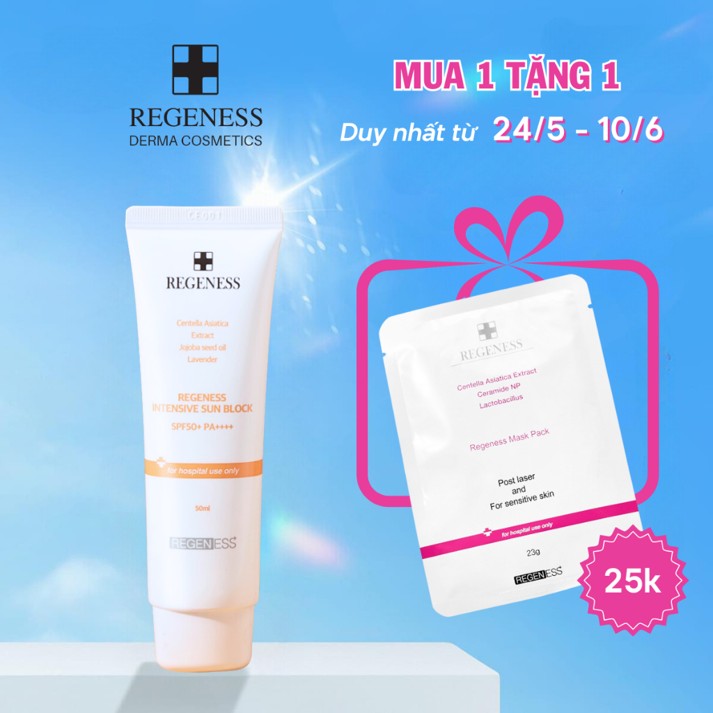 Kem chống nắng Regeness Intensive Sunblock - KCN của Viện Da Liễu Hàn Quốc