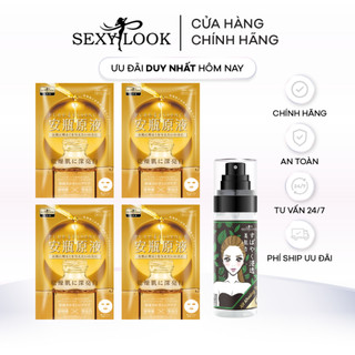 VHL Bộ Mặt Nạ Tinh Chất Ampoule Dưỡng Sáng ( 4 miếng )  và Xịt Khoáng Tràm Trà Sexylook (80ml)