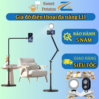 [Combo Đèn Livestream] Giá đỡ điện thoại L11 - Gậy livestream, chụp ảnh, quay vlog, xem phim gấp gọn