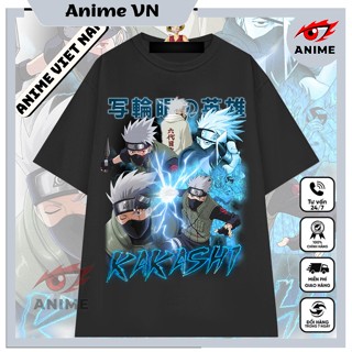 Áo thun Naruto in hình Kakashi, áo phông anime Naruto nhiều nhân vật hot, Áo thun chất vải thoáng mát dày dặn
