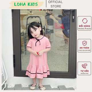 Váy suông phối đuôi cá, chất thun tăm mềm mát cho bé gái,hàng thiết kế loha kids(LH04)