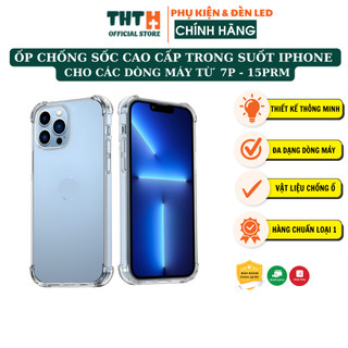 Ốp chống sốc trong suốt cho 6/7/8/x/xsmax/11/12/13/Pro/Promax/Plus