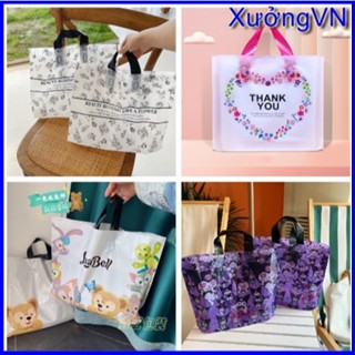 Túi Xách Nilon Chống Thấm Nước Sức Chứa Lớn In Hoạt Tiết Dễ Thương ( 25 x35 x 10 )