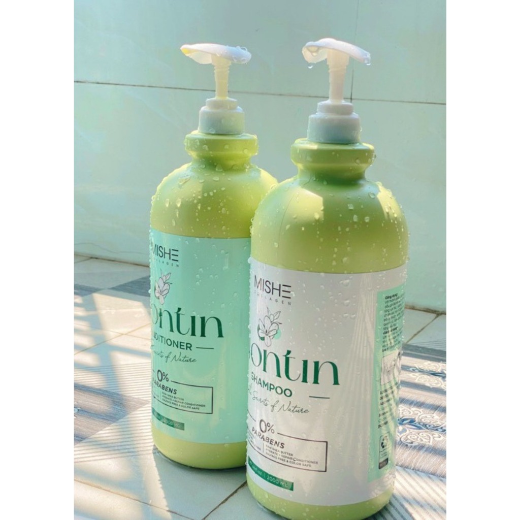 Gội Xả Mishe Collagen Biotin Dung Tích 2000mlx2 Phục Hồi Tóc Hư Tổn, Dưỡng Tóc Mềm Mượt