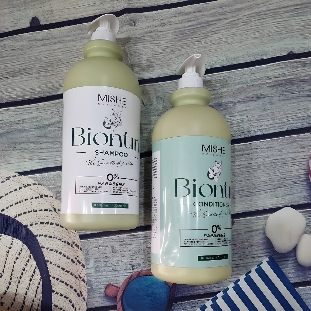 Gội Xả Mishe Collagen Biotin Dung Tích 2000mlx2 Phục Hồi Tóc Hư Tổn, Dưỡng Tóc Mềm Mượt