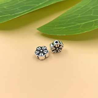 Charm nối hoa 5 cánh dày bạc thái 925 ~8.5mm - charm bạc 925 - mã ca1335