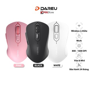 Chuột không dây DAREU LM115G Pink | Black | White MKStore