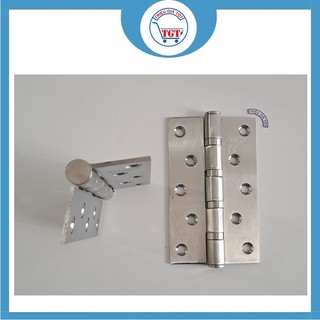 Bản lề inox cửa gỗ, sắt 125mm