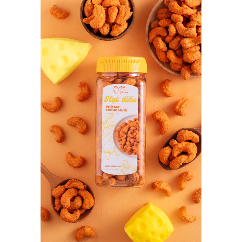 HẠT ĐIỀU TRỨNG MUỐI PHÔ MAI (SIÊU SIÊU BÉO, 300GR)