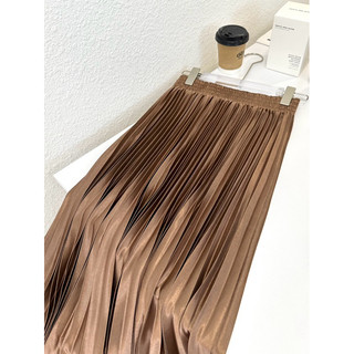 NGUYENMY - Chân váy dập ly thun lụa satin ( Hình ảnh chính chủ)
