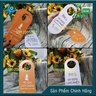 [ Logo theo yêu cầu ]Thẻ treo tay nắm cửa phòng khách sạn hà nội mẫu 2 chất liệu nhựa - Quảng Cáo Đắc Phúc