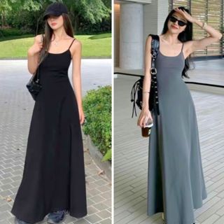 Đầm dây dáng xuông bigsize nữ chất vải thun phong cách sexy khoe bờ vai trần dành cho nàng chuppy 58-95kg - G201