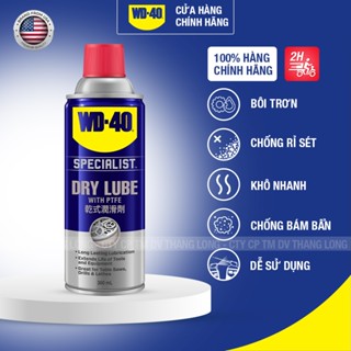 Chai Xịt Dầu Bôi Trơn Khô WD 40 Dry Lube Chống Rỉ, Tẩy Rỉ Sét Bảo Dưỡng Xe Chính Hãng 360ml