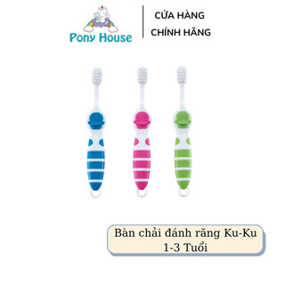 Bàn Chải Đánh Răng KUKU Lông Mềm Cho Bé Tập Đánh Răng 1 Tuổi đến 3 Tuổi (Chính Hãng)