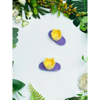 kẹp tóc bằng len handmade