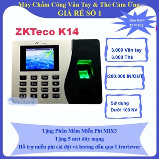 Máy chấm công vân tay zkteco k14 hàng chính hãng