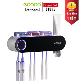 Bộ Nhả Kem Đánh Răng ECOCO Khử Trùng Bằng Tia UV, Máy Khử Khuẩn Tiệt Khùng Bàn Chải Cốc Đánh Răng Sạch 99% Vi Khuẩn